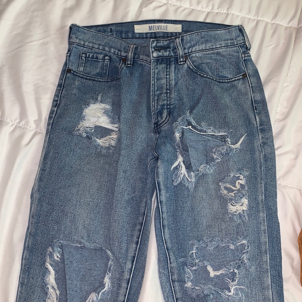 brandy melville ripped mom jeans